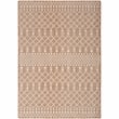 Pemberly Row Modern / Contemporary 4'x6' Fabric Beige Area Rug