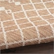 Pemberly Row Modern / Contemporary 4'x6' Fabric Beige Area Rug