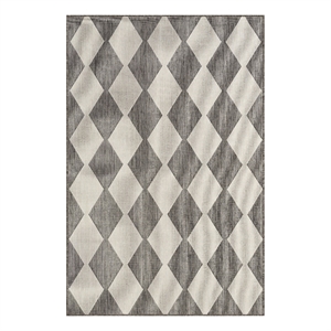 Pemberly Row Contemporary Home 4'x6' Fabric Charcoal Area Rug
