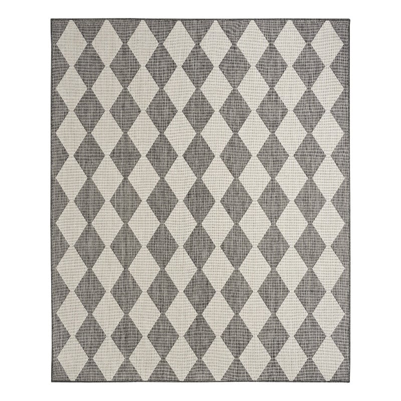 Pemberly Row Contemporary Home 5'x7' Fabric Charcoal Area Rug