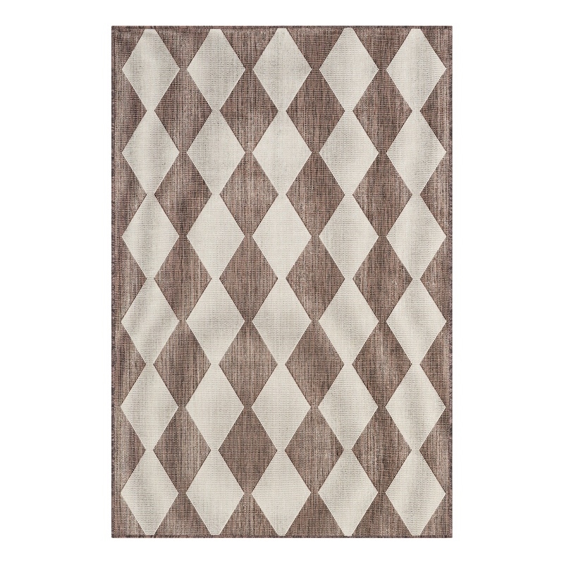Pemberly Row Contemporary Home 4'x6' Fabric Natural Area Rug