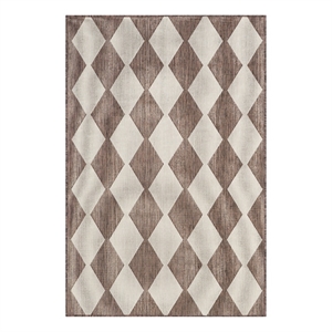 Pemberly Row Contemporary Home 4'x6' Fabric Natural Area Rug