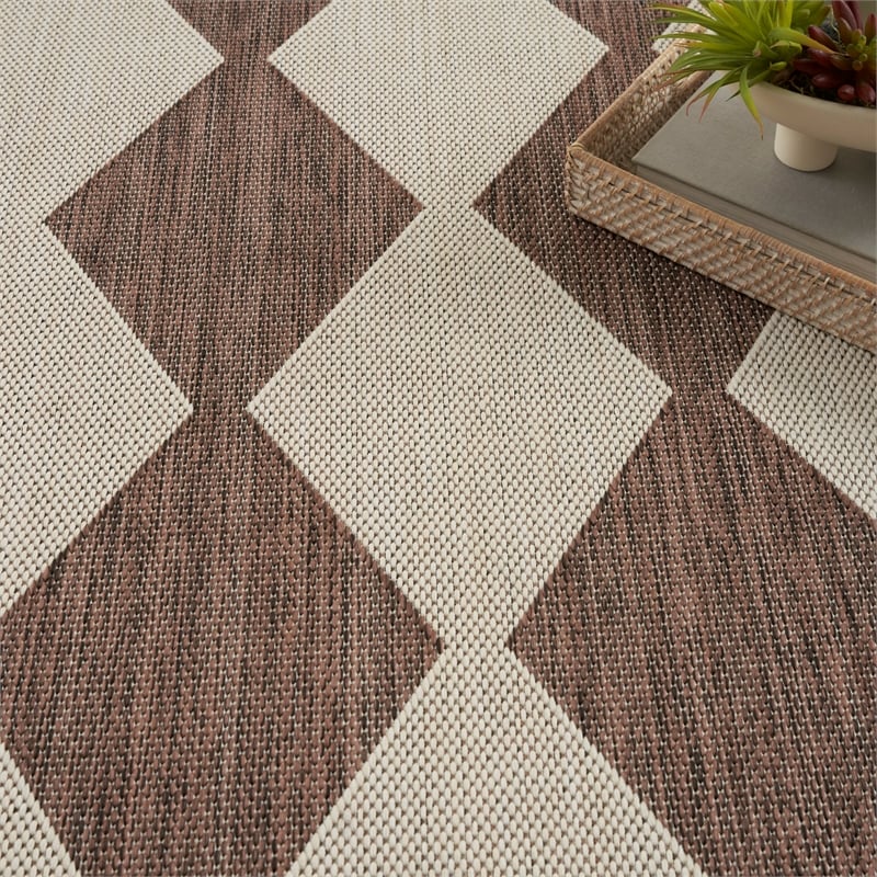 Pemberly Row Contemporary Home 9'x12' Fabric Natural Area Rug