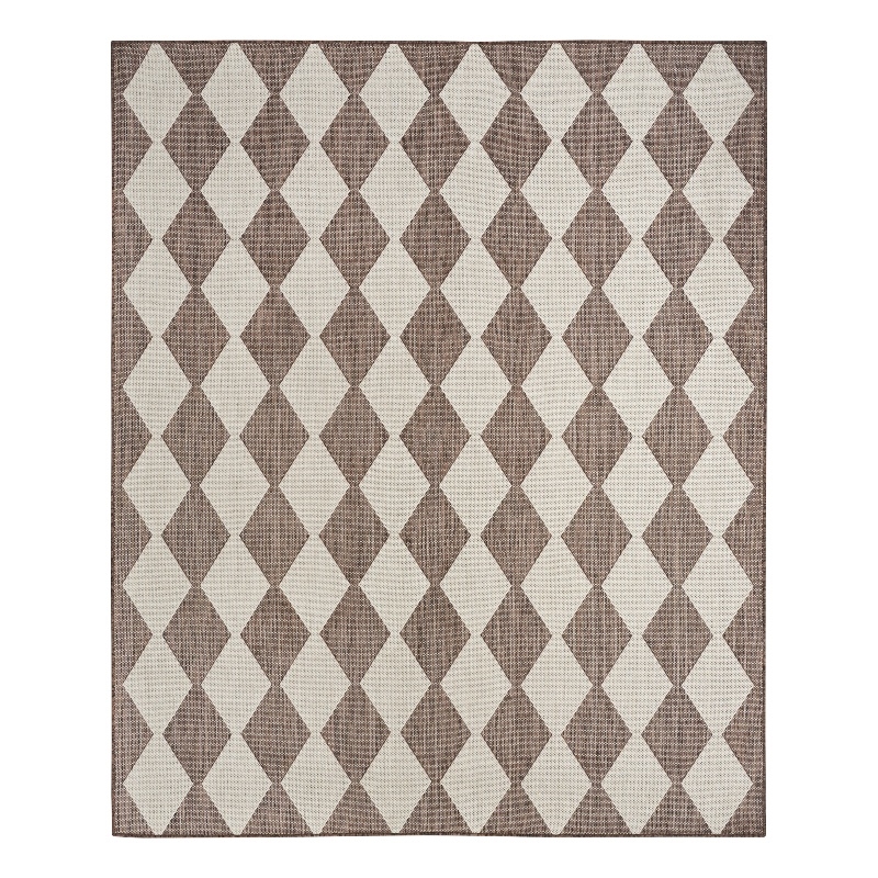 Pemberly Row Contemporary Home 9'x12' Fabric Natural Area Rug