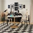 Pemberly Row Modern / Contemporary Home 8'x10' Fabric Black Area Rug