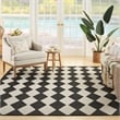 Pemberly Row Modern / Contemporary Home 8'x10' Fabric Black Area Rug