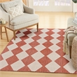 Pemberly Row Contemporary Home 4'x6' Fabric Terracotta Area Rug