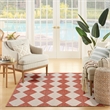 Pemberly Row Contemporary Home 4'x6' Fabric Terracotta Area Rug
