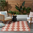 Pemberly Row Contemporary Home 4'x6' Fabric Terracotta Area Rug