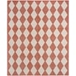 Pemberly Row Contemporary Home 5'x7' Fabric Terracotta Area Rug
