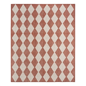 Pemberly Row Contemporary Home 8'x10' Fabric Terracotta Area Rug
