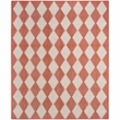 Pemberly Row Contemporary Home 9'x12' Fabric Terracotta Area Rug