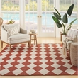 Pemberly Row Contemporary Home 9'x12' Fabric Terracotta Area Rug
