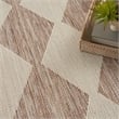 Pemberly Row Modern / Contemporary Home 8'x10' Fabric Beige Area Rug