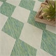Pemberly Row Contemporary Home 7'x10' Fabric Blue Green Area Rug