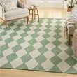 Pemberly Row Contemporary Home 7'x10' Fabric Blue Green Area Rug