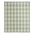 Pemberly Row Contemporary Home 7'x10' Fabric Blue Green Area Rug