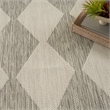 Pemberly Row Contemporary Home 9'x12' Fabric Light Grey Area Rug