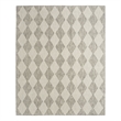 Pemberly Row Contemporary Home 9'x12' Fabric Light Grey Area Rug