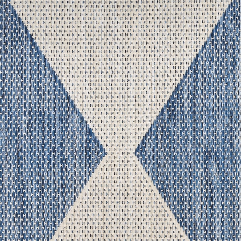 Pemberly Row Contemporary Home 5'x7' Fabric Navy Blue Area Rug