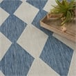 Pemberly Row Contemporary Home 5'x7' Fabric Navy Blue Area Rug