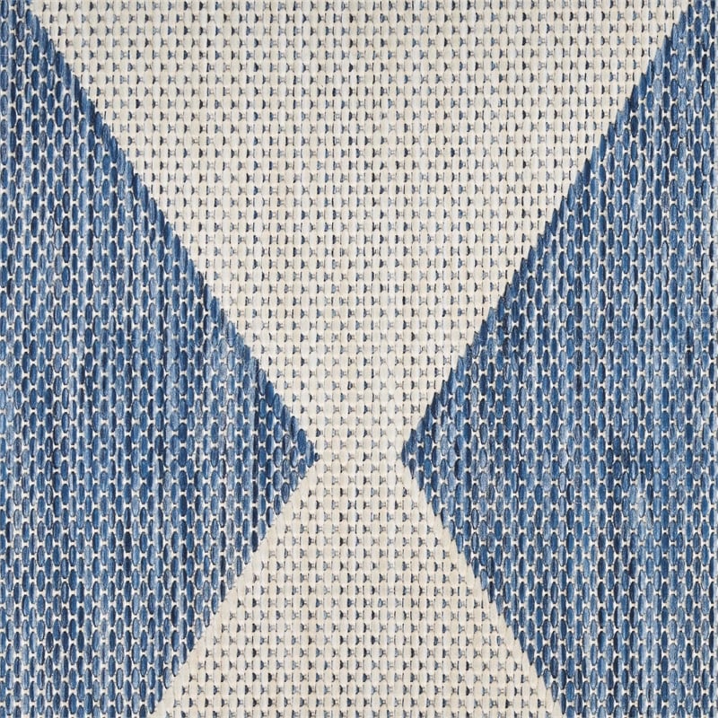 Pemberly Row Contemporary Home 8'x10' Fabric Navy Blue Area Rug
