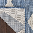 Pemberly Row Contemporary Home 9'x12' Fabric Navy Blue Area Rug