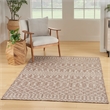 Pemberly Row Modern / Contemporary 5'x7' Fabric Beige Area Rug