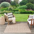 Pemberly Row Modern / Contemporary 5'x7' Fabric Beige Area Rug