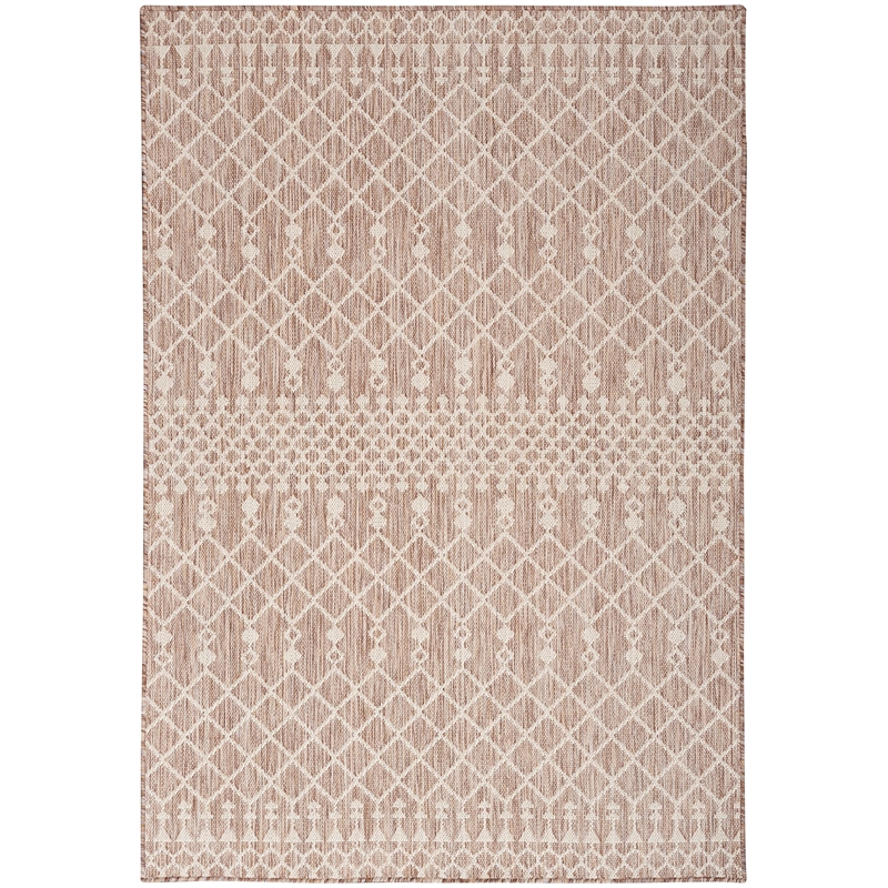 Pemberly Row Modern / Contemporary 5'x7' Fabric Beige Area Rug