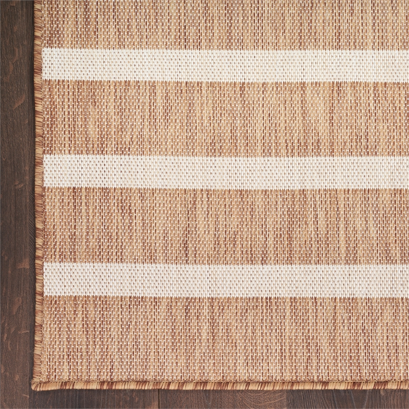 Pemberly Row Modern / Contemporary 5'x7' Fabric Jute Ivory Area Rug