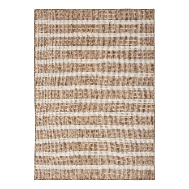 Pemberly Row Modern / Contemporary 5'x7' Fabric Jute Ivory Area Rug