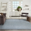 Pemberly Row Modern / Contemporary 8'x10' Fabric Navy Ivory Area Rug