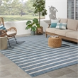 Pemberly Row Modern / Contemporary 8'x10' Fabric Navy Ivory Area Rug