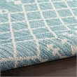 Pemberly Row Modern / Contemporary 6'x9' Fabric Aqua Area Rug