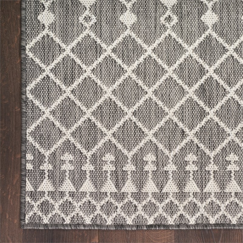 Pemberly Row Modern / Contemporary 6'x9' Fabric Charcoal Area Rug