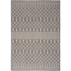 Pemberly Row Modern / Contemporary 6'x9' Fabric Charcoal Area Rug