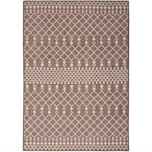 Pemberly Row Modern / Contemporary 5'x7' Fabric Natural Area Rug