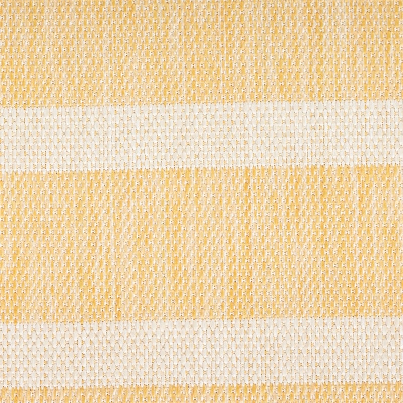 Pemberly Row Modern / Contemporary 5'x7' Fabric Yelow Ivory Area Rug