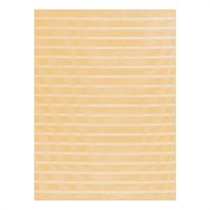 Pemberly Row Contemporary 9'x12' Fabric Yelow Ivory Area Rug