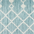 Pemberly Row Modern / Contemporary 9'x12' Fabric Aqua Area Rug