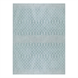 Pemberly Row Modern / Contemporary 9'x12' Fabric Aqua Area Rug