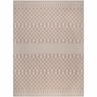 Pemberly Row Modern / Contemporary 9'x12' Fabric Beige Area Rug