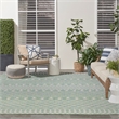 Pemberly Row Modern / Contemporary 9'x12' Fabric Blue Green Area Rug
