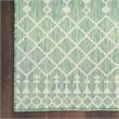 Pemberly Row Modern / Contemporary 9'x12' Fabric Blue Green Area Rug