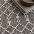 Pemberly Row Modern / Contemporary 9'x12' Fabric Charcoal Area Rug