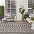 Pemberly Row Modern / Contemporary 9'x12' Fabric Charcoal Area Rug