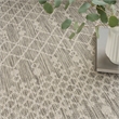 Pemberly Row Modern / Contemporary 8'x10' Fabric Light Gray Area Rug