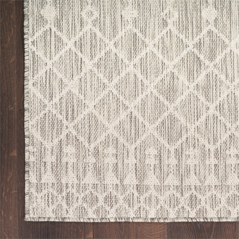 Pemberly Row Modern / Contemporary 8'x10' Fabric Light Gray Area Rug