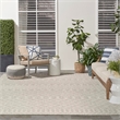 Pemberly Row Modern / Contemporary 9'x12' Fabric Light Grey Area Rug